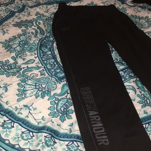 Girls Under Armour Black Sweat Pants!